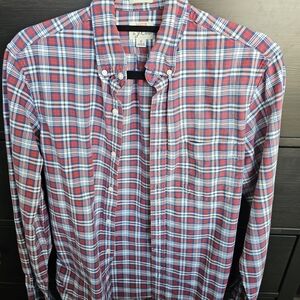 J. Crew Red and Blue Plaid Men's Shirt
